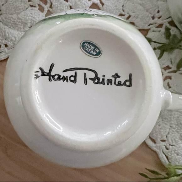 Set of 4 ~ Vintage RARE Christmas Cups w/ Hand Painted Santa Claus Faces ~ Japan - Picture 7 of 8